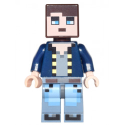 Minecraft Skin 8 - Pixelated, Dark Blue Jacket and Bright Light Blue and Sand Blue Legs – МАЙНКРАФТ