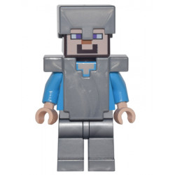 Steve - Flat Silver Legs, Helmet, and Armor – МАЙНКРАФТ