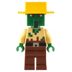 Zombie Villager - Tan Torso, Yellow Hat – МАЙНКРАФТ