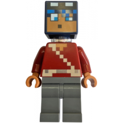 Hero - Dark Red Torso, Dark Bluish Gray Legs, Neck Bracket – МАЙНКРАФТ