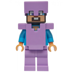 Steve (Nougat) - Medium Lavender Legs, Helmet and Armor, Dark Azure Around Eyes – МАЙНКРАФТ