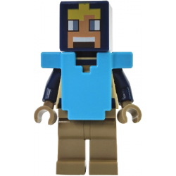 Hero - Tan Torso, Dark Tan Legs, Medium Azure Armor – МАЙНКРАФТ