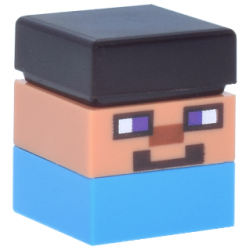Micromob Steve - Short, Dark Brown Hair, Dark Azure Legs – МАЙНКРАФТ