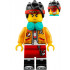 Monkie Kid - Bright Light Orange Open Jacket, Dark Turquoise Headphones, Neutral / Angry with Red Face Paint – МОНКИ КИД