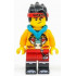 Monkie Kid - Bright Light Orange Open Jacket with Monkey Head Logo, Dark Turquoise Hood, Smirk / Angry – МОНКИ КИД