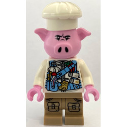 Pigsy - Medium Blue Utility Harness with Pig Head Buckle, Dark Tan Medium Legs with Pockets – МОНКИ КИД