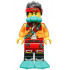 Monkie Kid - Bright Light Orange Open Jacket with Shoulder Strap, Dark Turquoise Scuba Breathing Regulator and Flippers, Frown – МОНКИ КИД