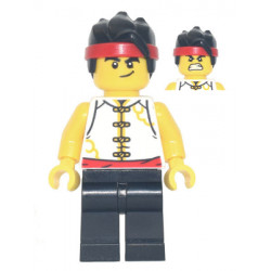 Monkie Kid - White Vest with Clasps and Red Belt – МОНКИ КИД