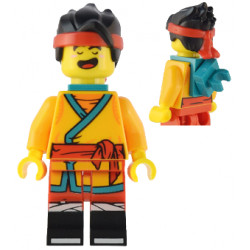Monkie Kid - Bright Light Orange Robe, Dark Turquoise Neck Bracket and Clip, Angry / Happy – МОНКИ КИД