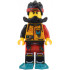 Monkie Kid - Bright Light Orange Diving Suit, Black Scuba Gear, Dark Turquoise Flippers – МОНКИ КИД