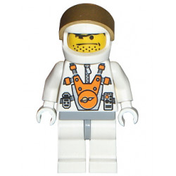 Mars Mission Astronaut with Helmet and Orange Sunglasses on Forehead, Stubble – КОСМОС