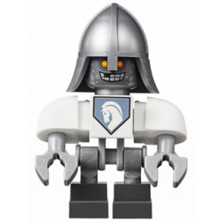 Lance Bot - White Shoulders, Flat Silver Helmet – НЕКСО РИЦАРИ