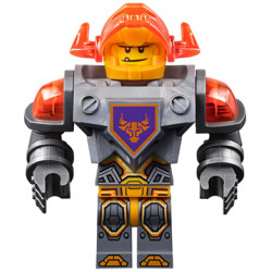 Axl - Trans-Neon Orange Visor, Flat Silver Torso – НЕКСО РИЦАРИ