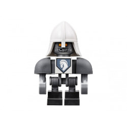 Lance Bot - Dark Bluish Gray Shoulders, White Helmet – НЕКСО РИЦАРИ