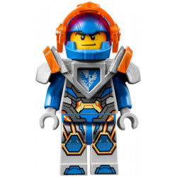Clay Moorington - Blue Helmet, Trans-Neon Orange Visor, Flat Silver Armor – НЕКСО РИЦАРИ