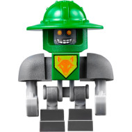 Aaron Bot - Dark Bluish Gray Shoulders, Green Helmet – НЕКСО РИЦАРИ