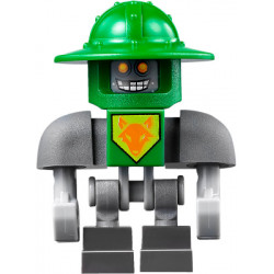 Aaron Bot - Dark Bluish Gray Shoulders, Green Helmet – НЕКСО РИЦАРИ
