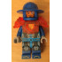Royal Soldier / King's Guard - Blue Helmet with Broad Brim, Trans-Neon Orange Armor, Round Tile with Stud on Back – НЕКСО РИЦАРИ