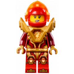 Macy Halbert - Trans-Neon Orange Visor, Pearl Gold Armor – НЕКСО РИЦАРИ