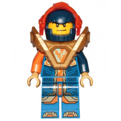 Clay Moorington - Dark Blue Helmet, Trans-Neon Orange Visor, Pearl Gold Armor – НЕКСО РИЦАРИ