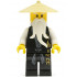 Wu Sensei - Black Kimono with Gold Symbols, Dark Bluish Gray Sash, Tan Asian Hat, White Beard – НИНДЖАГО