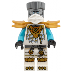 Zane - White Mask, Wide Pearl Gold Shoulder Armor – НИНДЖАГО