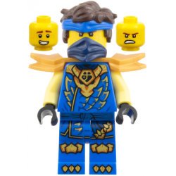 Jay - Dragons Rising, Tunic with Dragon Head, Hair, Wide Pearl Gold Shoulder Armor – НИНДЖАГО