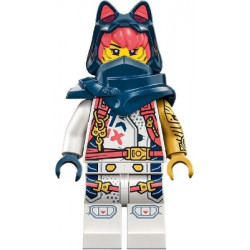 Sora - White and Coral Racing Suit, Dark Blue Hood – НИНДЖАГО