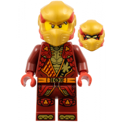Kai - Dragons Rising, Tunic with Shoulder Armor, Red and Pearl Gold Head Wrap – НИНДЖАГО