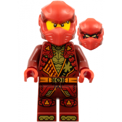 Kai - Dragons Rising, Tunic with Shoulder Armor, Dark Red and Red Head Wrap – НИНДЖАГО