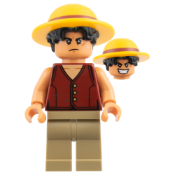 Monkey D. Luffy - Hair Combo, Straw Hat with Black Hair, Dark Tan Legs – УАН ПИЙС