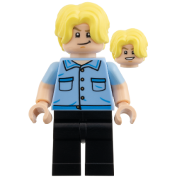 Sanji Vinsmoke - Bright Light Blue Shirt, Black Legs – УАН ПИЙС