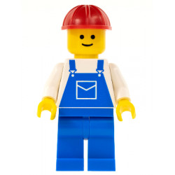 Overalls Blue with Pocket, Blue Legs, Red Construction Helmet – ГРАДСКИ