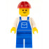 Overalls Blue with Pocket, Blue Legs, Red Construction Helmet – ГРАДСКИ