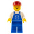 Overalls Blue with Pocket, Blue Legs, Red Cap – ГРАДСКИ