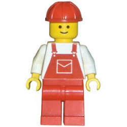 Overalls Red with Pocket, Red Legs, Red Construction Helmet – ГРАДСКИ