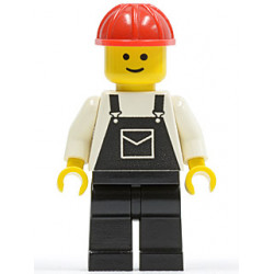 Overalls Black with Pocket, Black Legs, Red Construction Helmet – ГРАДСКИ