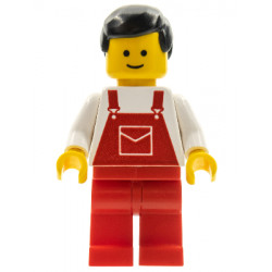 Overalls Red with Pocket, Red Legs, Black Male Hair – ГРАДСКИ