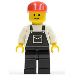 Overalls Black with Pocket, Black Legs, Red Cap – ГРАДСКИ