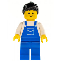 Overalls Blue with Pocket, Blue Legs, Black Ponytail Hair – ГРАДСКИ