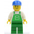 Overalls Green with Pocket, Green Legs, Blue Cap with Long Flat Bill, Smirk and Stubble Beard – ГРАДСКИ