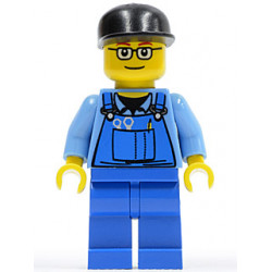Overalls with Tools in Pocket Blue, Black Cap, Glasses – ГРАДСКИ