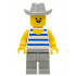 Horizontal Blue and Light Green Stripes, Light Gray Legs, Light Gray Cowboy Hat – ГРАДСКИ