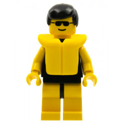 Plain Black Torso with Yellow Arms, Yellow Legs, Sunglasses, Black Male Hair, Life Jacket – ГРАДСКИ