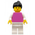 Plain Dark Pink Torso with White Arms, White Legs, Black Ponytail Hair – ГРАДСКИ