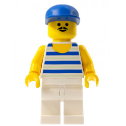 Horizontal Blue and Light Green Stripes, White Legs, Blue Cap – ГРАДСКИ
