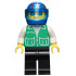 Jacket Green with 2 Large Pockets - Black Legs, Blue Helmet 4 Stars & Stripes, Trans-Light Blue Visor – ГРАДСКИ