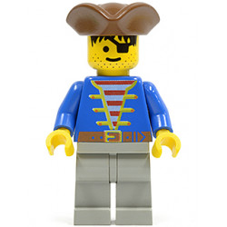 Pirate Blue Jacket, Light Gray Legs, Brown Pirate Triangle Hat – ПИРАТИ