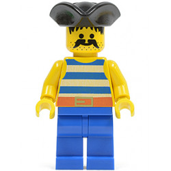 Pirate Blue / White Stripes Shirt, Blue Legs, Black Pirate Triangle Hat – ПИРАТИ