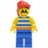 Pirate Blue / White Stripes Shirt, Blue Legs, Red Bandana – ПИРАТИ